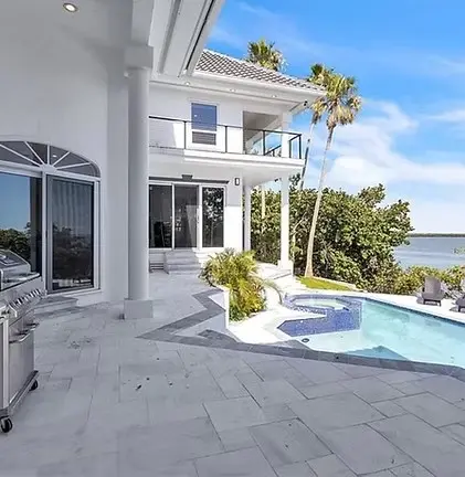 Waterfront outdoor living and pool project